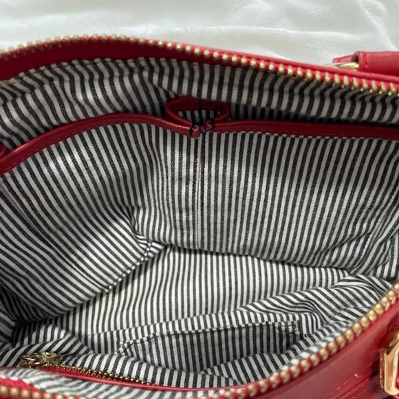 Rebecca Minkoff red leather mini handle bag top handle - Picture 8 of 9